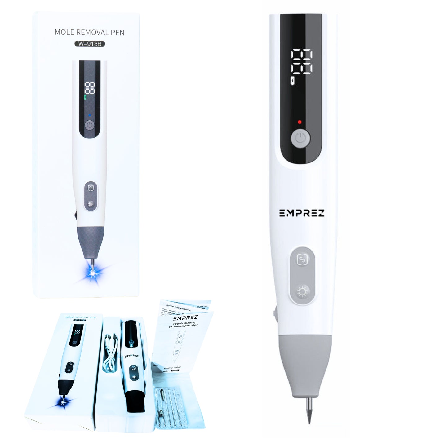 Emprez PLASMA PEN PRO długopis plazmowy do usuwania brodawek i pieprzyków