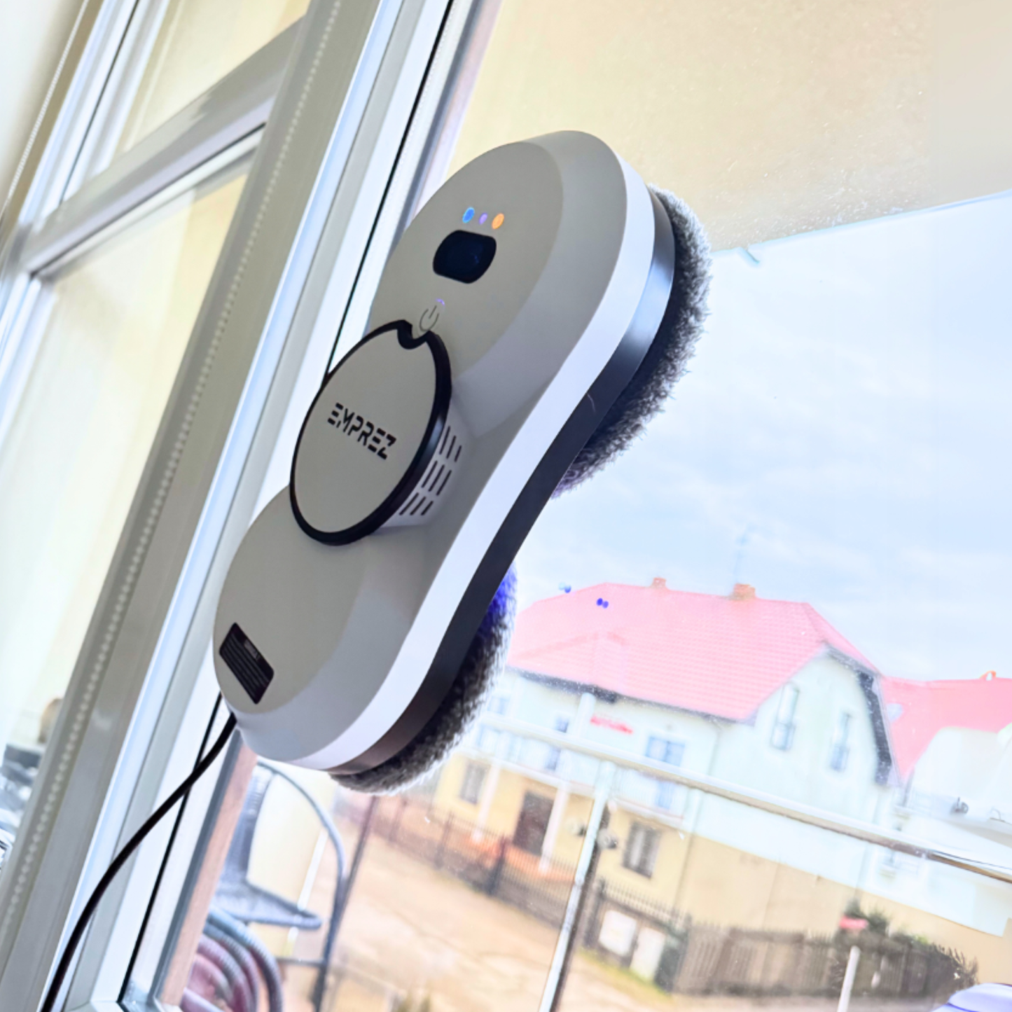 Emprez PureGlass – Inteligentny Robot do Mycia Okien z Automatycznym Spryskiwaniem