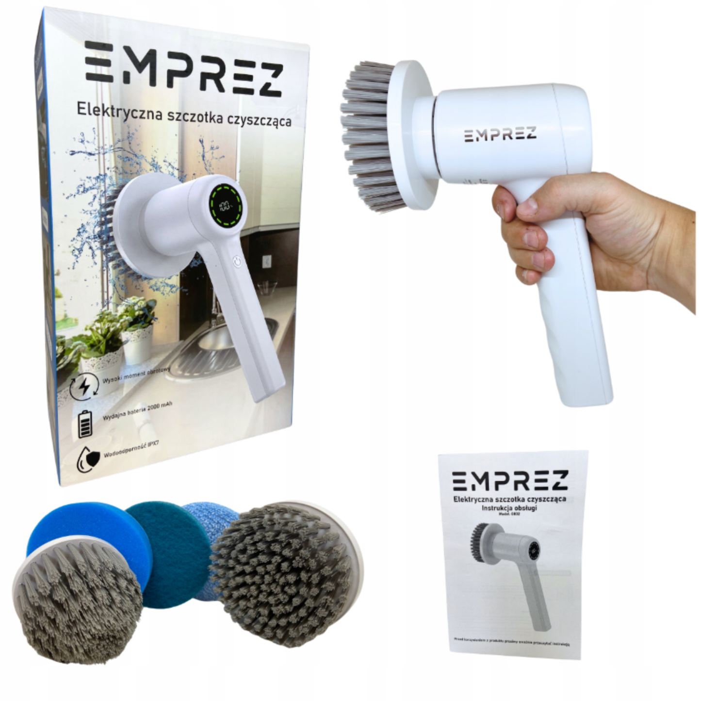 Emprez DeepClean – Elektryczna Szczotka Czyszcząca | Kompaktowa i Mocna
