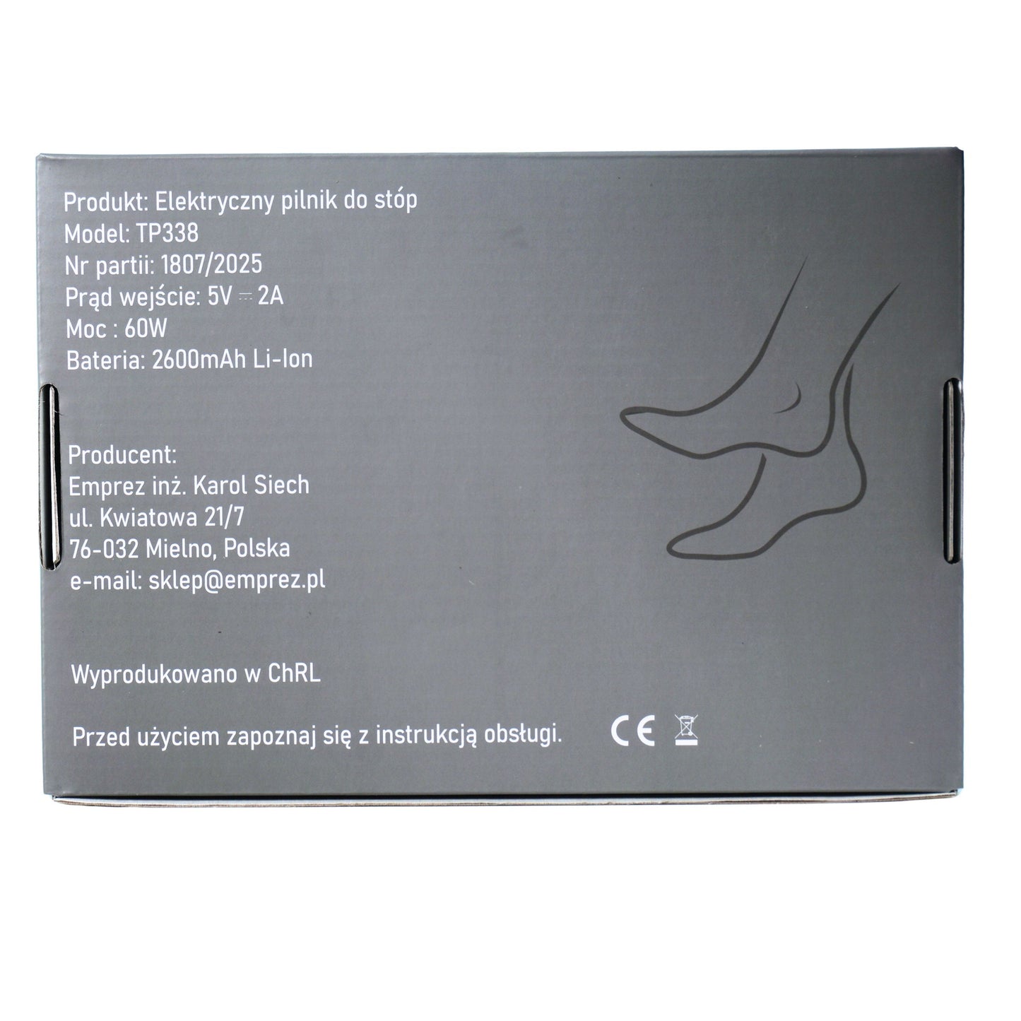 Emprez PediSmooth – Profesjonalny Pilnik Elektryczny do Stóp i Pięt | Mocny, Bezprzewodowy