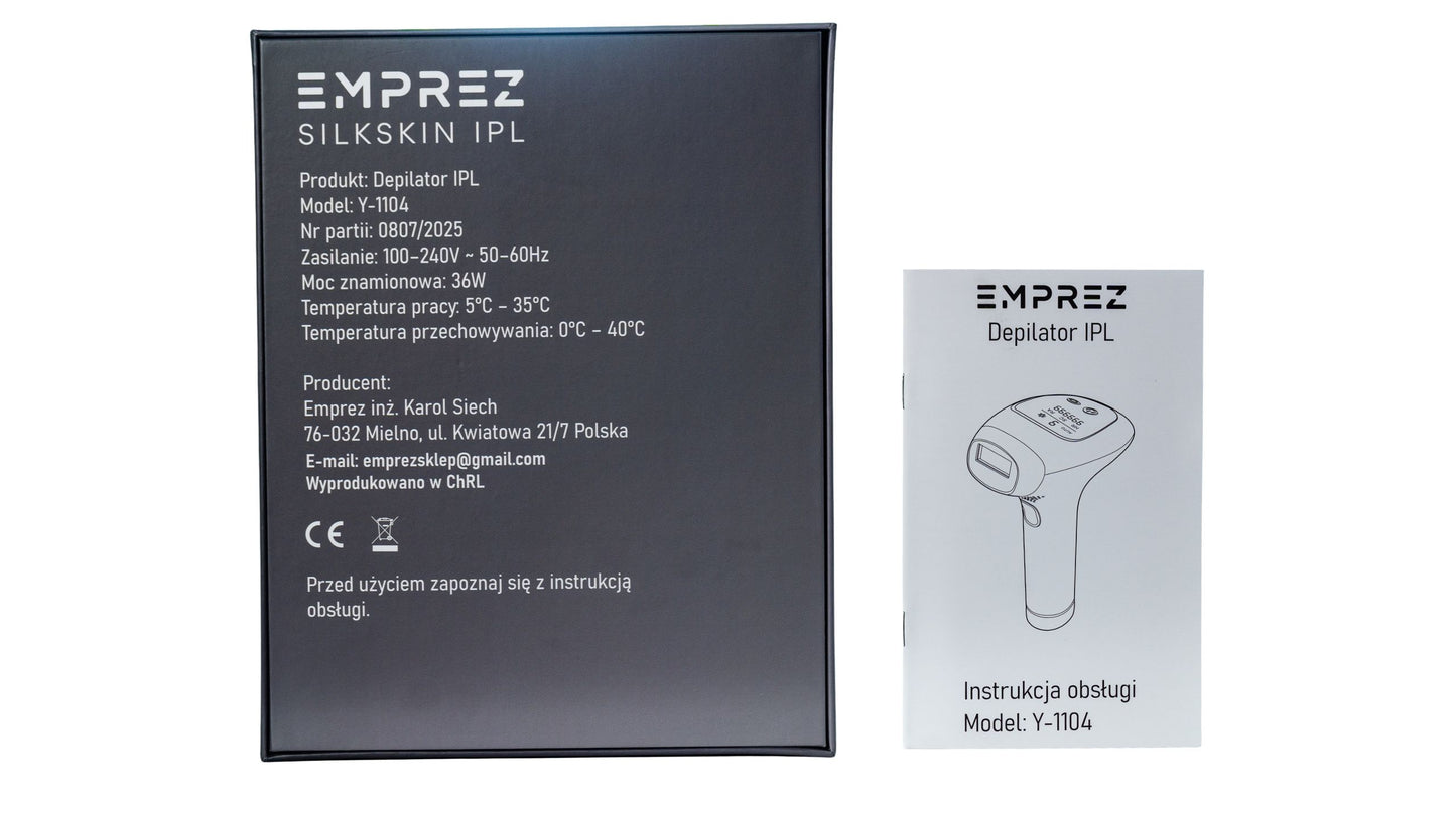 Emprez SILKSKIN IPL – Bezbolesny Depilator Laserowy z Efektem Chłodzenia i Technologią IPL