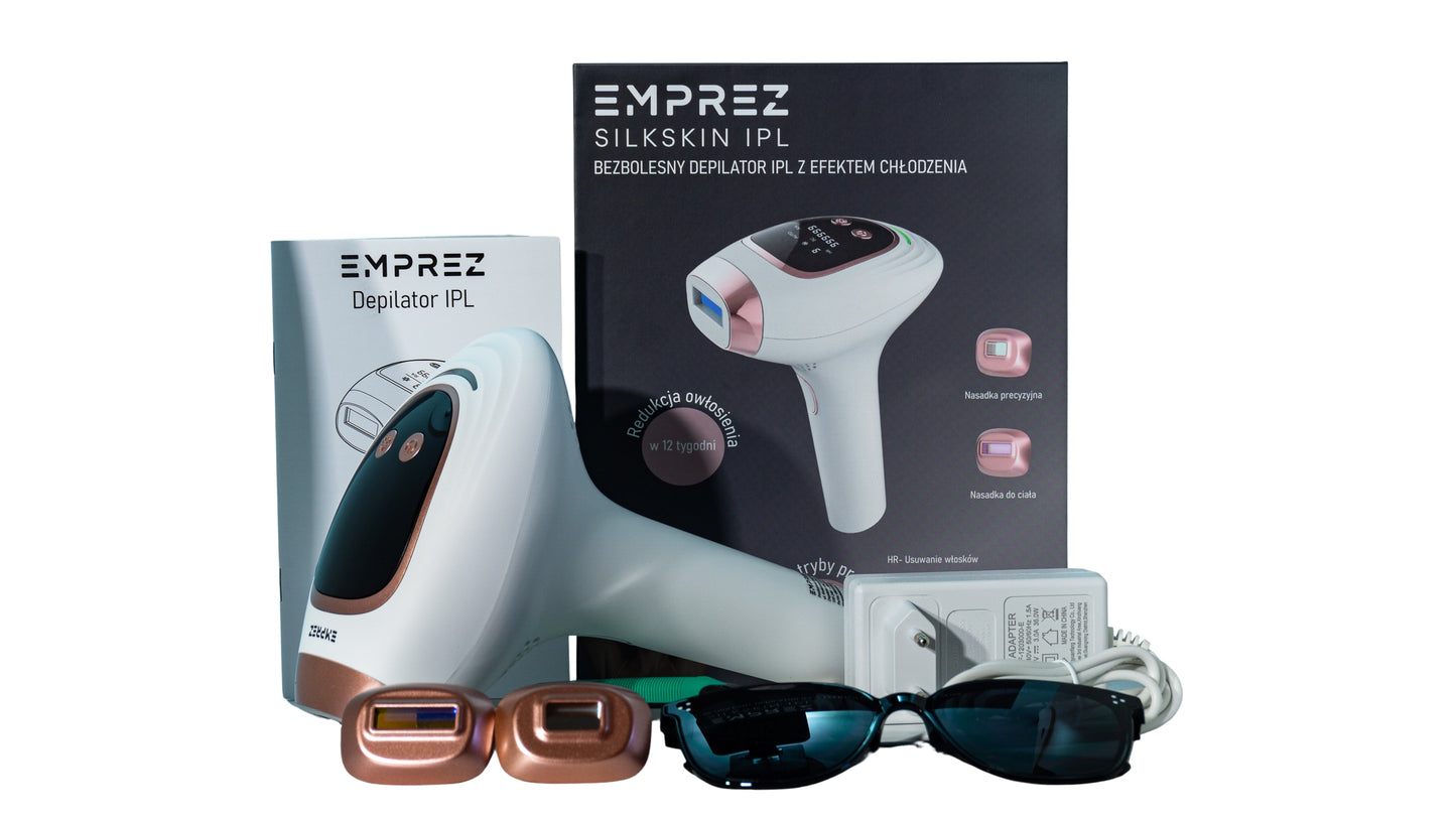 Emprez SILKSKIN IPL – Bezbolesny Depilator Laserowy z Efektem Chłodzenia i Technologią IPL